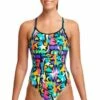 Funkita Paper Cut Diamond Back One Piece Multi