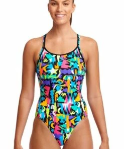 Funkita Paper Cut Diamond Back One Piece Multi