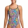 Funkita Prism Break Diamond Back One Piece Yellow/Pink