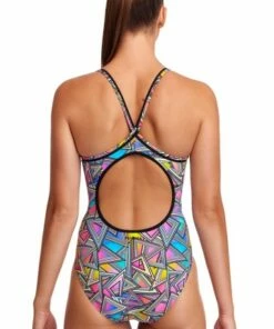 Funkita Prism Break Diamond Back One Piece Yellow/Pink -Cheap Swimweargalore Store fnk11l71240.909 funkita prism break diamond back one piece1