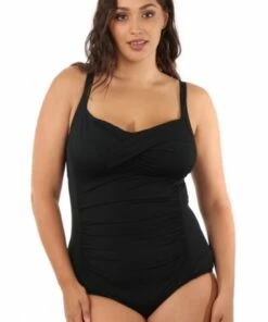 Funkita Form Still Black Ruched One Piece Black