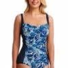 Funkita Animalia Twist Front One Piece Navy/White