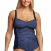 Funkita Knitty Navy DD/E Cup Twist Front One Piece Navy