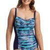 Funkita Palm Pilot DD/E Cup Twist Front One Piece Blue/Navy