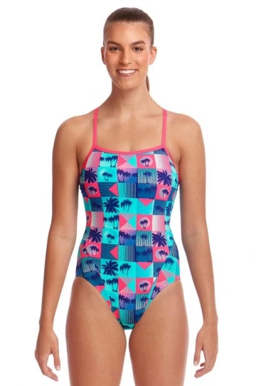 Funkita Club Tropicana Single Strap One Piece Blue/Pink 1 Funkita Club Tropicana Single Strap One Piece Blue/Pink