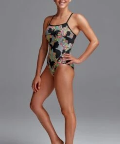 Funkita Face Off Single Strap One Piece Black/Multi -Cheap Swimweargalore Store fnk15l70929.018 funkita face off single strap one piece2