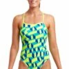 Funkita Blue Blockers Single Strap One Piece Blue/Yellow