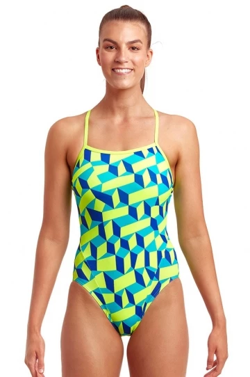Funkita Blue Blockers Single Strap One Piece Blue/Yellow 1 Funkita Blue Blockers Single Strap One Piece Blue/Yellow