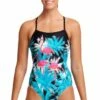 Funkita Flamingo Night Single Strap One Piece Black/Blue