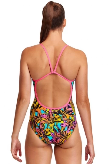 Funkita Large Lillies Single Strap One Piece Orange/Pink 2 Funkita Large Lillies Single Strap One Piece Orange/Pink - Image 2