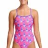 Funkita Pine Time Single Strap One Piece Pink/Purple