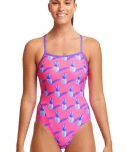 Funkita Pine Time Single Strap One Piece Pink/Purple