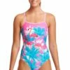 Funkita Pretty Pink Single Strap One Piece Pink/Blue