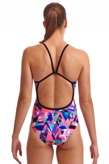 Funkita Brush Crush Single Strap One Piece Pink/Purple 2 Funkita Brush Crush Single Strap One Piece Pink/Purple - Image 2