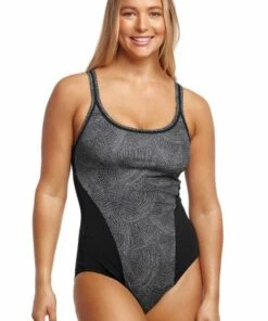 Funkita In Grained Locked In Lucy One Piece Black