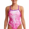 Funkita Perfect Paradise Strapped In One Piece Pink/White
