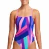 Funkita Berry Beam Strapped In One Piece Purple/Turquoise