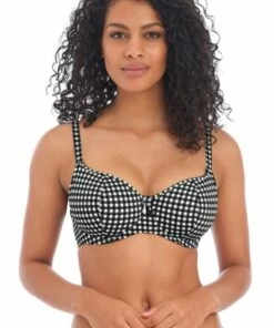Freya Check In G Cup Sweetheart Bra Black/White
