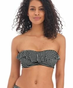 Freya Check In E Cup Frill Bandeau Black/White