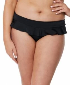 Freya Remix Latino Frill Brief Black -Cheap Swimweargalore Store fre3591 freya remix lartino frill brief front