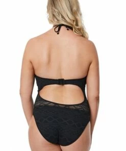 Freya Sundance E Cup High Neck One Piece Black -Cheap Swimweargalore Store fre3974e freya sundance e cup high neck one piece black back