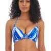 Freya Bali Bay E Cup Halter Tri Blue/White