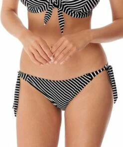 Freya Beach Hut Rio Tie Side Brief Black/White