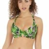 Freya Jungle Oasis F Cup Ring Front Bra Pink/Green