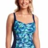 Funkita Palm Beach DD/E Cup Tankini Separate Navy/White