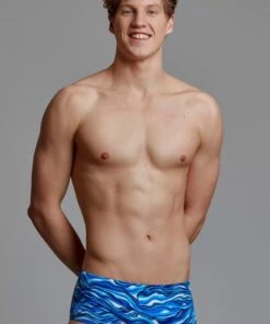 Funky Trunks Mens Wild Water Eco Trunk Blue -Cheap Swimweargalore Store fun015m71176.400 funky trunks mens wild water eco trunk3