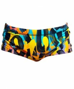 Funky Trunks Mens Smooth Stroke Trunk Black/Orange