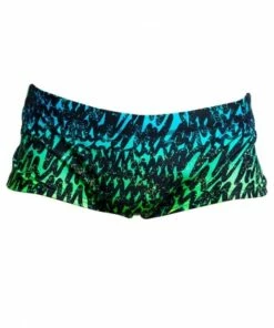 Funky Trunks Mens Spraying Alive Trunk Black/Green