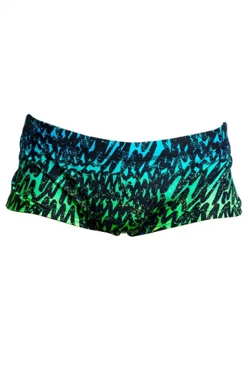 Funky Trunks Mens Spraying Alive Trunk Black/Green 1 Funky Trunks Mens Spraying Alive Trunk Black/Green