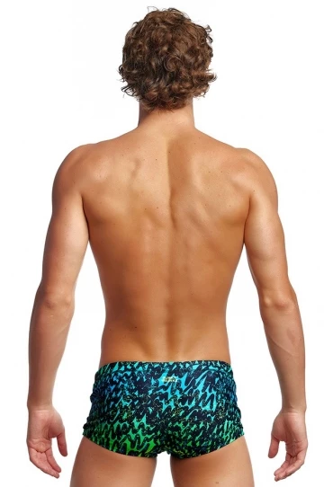 Funky Trunks Mens Spraying Alive Trunk Black/Green 3 Funky Trunks Mens Spraying Alive Trunk Black/Green - Image 3