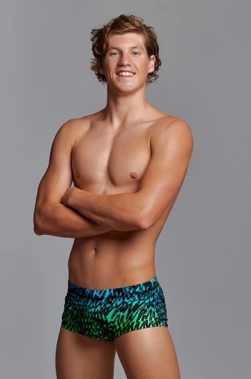 Funky Trunks Mens Spraying Alive Trunk Black/Green 4 Funky Trunks Mens Spraying Alive Trunk Black/Green - Image 4