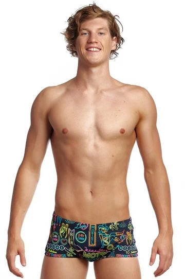 Funky Trunks Mens Vegas Baby Trunk Black/Multi 2 Funky Trunks Mens Vegas Baby Trunk Black/Multi - Image 2