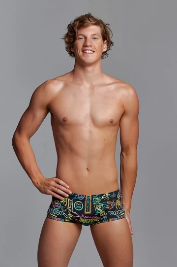 Funky Trunks Mens Vegas Baby Trunk Black/Multi 4 Funky Trunks Mens Vegas Baby Trunk Black/Multi - Image 4