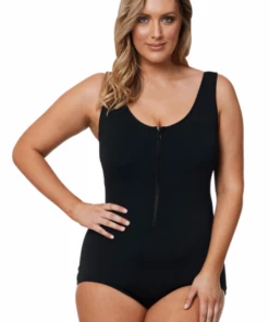 Funkita Still Black DD/E Zip Front One Piece Black