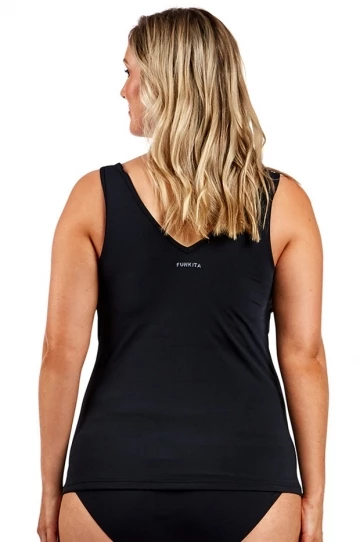 Funkita Form DD/E Zip Front Tankini Separate Black 2 Funkita Form DD/E Zip Front Tankini Separate Black - Image 2