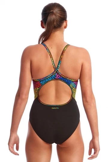 Funkita Celtic Pride Diamond Back One Piece Multi 2 Funkita Celtic Pride Diamond Back One Piece Multi - Image 2