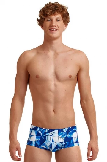 Funky Trunks Mens Fast Glass Trunk Blue/White 2 Funky Trunks Mens Fast Glass Trunk Blue/White - Image 2