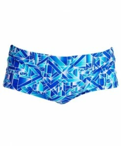 Funky Trunks Mens Pane Train Trunk Blue