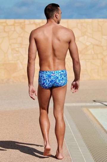 Funky Trunks Mens Pane Train Trunk Blue 6 Funky Trunks Mens Pane Train Trunk Blue - Image 6