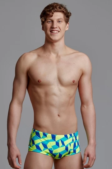 Funky Trunks Mens Blue Blockers Trunk Blue/Yellow 4 Funky Trunks Mens Blue Blockers Trunk Blue/Yellow - Image 4