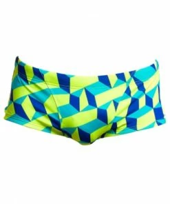 Funky Trunks Mens Blue Blockers Trunk Blue/Yellow