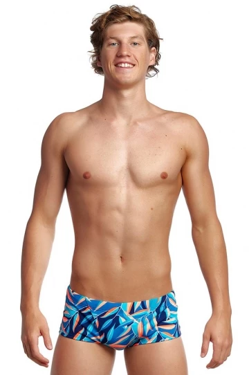Funky Trunks Mens Eucy Lippy Trunk Peach/Blue 2 Funky Trunks Mens Eucy Lippy Trunk Peach/Blue - Image 2