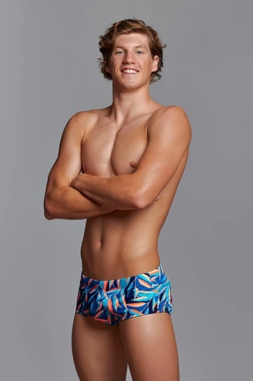 Funky Trunks Mens Eucy Lippy Trunk Peach/Blue 4 Funky Trunks Mens Eucy Lippy Trunk Peach/Blue - Image 4