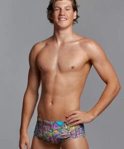 Funky Trunks Mens Prism Break Trunk Yellow/Pink -Cheap Swimweargalore Store fun30m71240.909 funky trunks mens prism break trunk3