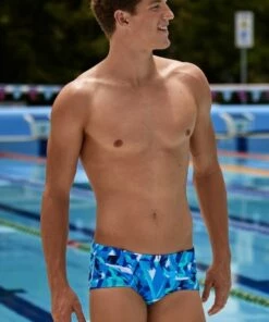 Funky Trunks Mens Bashed Blue Trunk Blue -Cheap Swimweargalore Store fun30m71307.400 funky trunks mens bashed blue trunk3