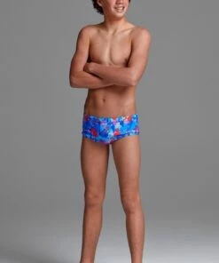 Funky Trunks Boys Flaming Vegas Trunk Blue/Red -Cheap Swimweargalore Store fun32b02501.972 funky trunks boys flaming vegas trunk3